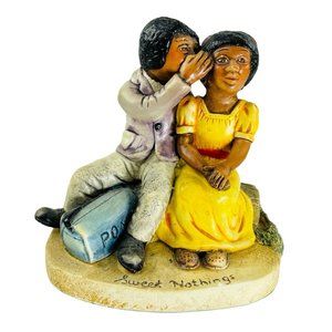 Vintage Black Americana Figurine 1988 Sweet Nothings Naturecraft England u